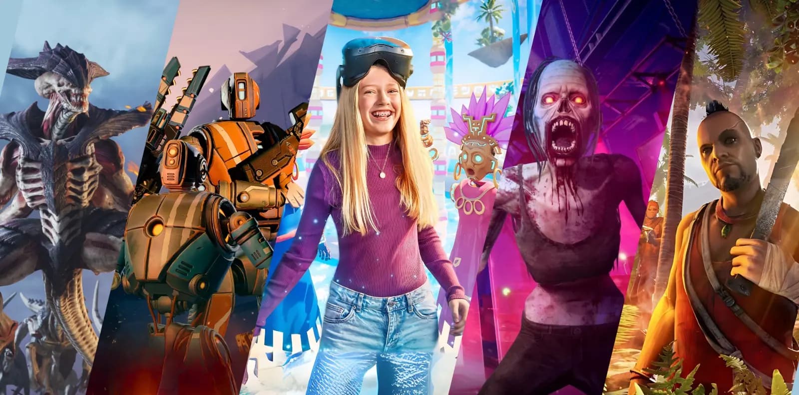 Players competing in an immersive free-roam VR arena at Zero Latency Houston